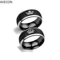 AVECON Crown แหวนคู่แฟชั่นทุกการแข่งขันแหวนคนรักของขวัญอุปกรณ์เสริมยอดนิยมในยุโรปและอเมริกา