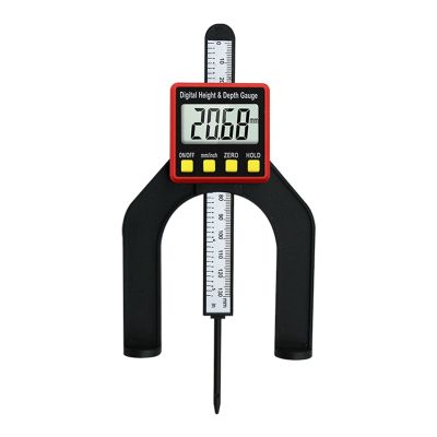 Digital Height &amp; Depth Guage Magnetic Horizontal Vertical Measuring Tool 0-80mm Saw Table Thickness Gauge for Woodwork