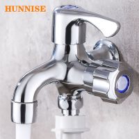 Washing Machine Faucet Double Funtion Balcony Bibcock Quality Brass Garden Bibcock Double Handle Cold Washing Machine Faucets