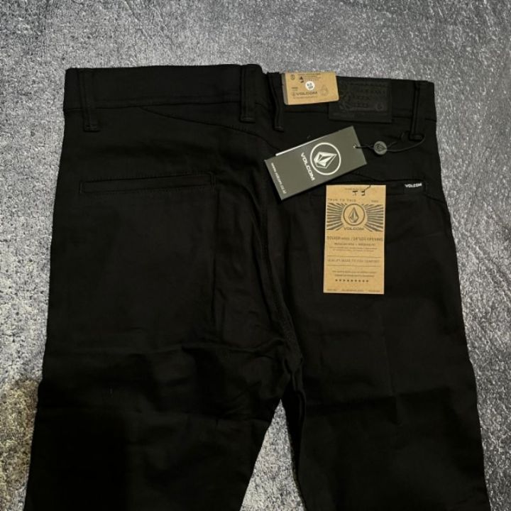 chinos-volcom-กางเกงขายาว-พรีเมี่ยม-แต่งกระจกหิน