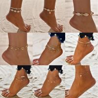 หญิงโบฮีเมียนเชลล์หัวใจฤดูร้อน Anklets สำหรับผู้หญิงเต่าข้อเท้าสร้อยข้อมือสาว Barefoot บนขาเครื่องประดับโซ่ของขวัญ