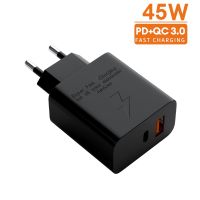 [KOLT Digital] USB PD Type C 45W ที่ชาร์จแบตเตอรี่โทรศัพท์ชาร์จเร็วอะแดปเตอร์ติดผนัง QC3.0ชาร์จเร็วสำหรับ iPhone 13 12 11 Pro Huawei Xiaomi Samsung