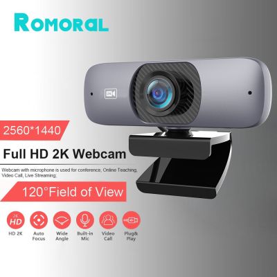 ZZOOI Full HD 2K Webcam 1440P Web Camera With Microphone 2560x1440 USB Web Cam For PC Computer Mac Laptop Desktop