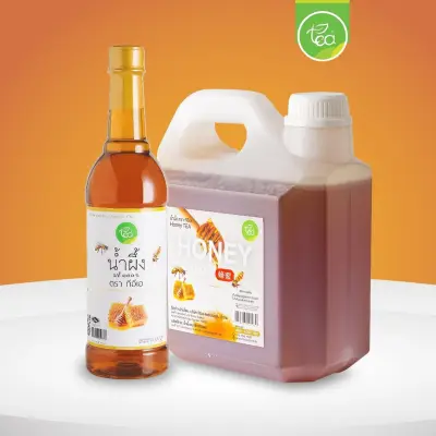 น้ำผึ้งเกสรดอกไม้ป่า Honey น้ำผึ้ง น้ำผึ้งแท้ ทำขนม เครื่องดื่ม บรรจุ (1 กิโลกรัม/ขวด) (4กิโลกรัม/แกลลอน) ตรา ทีอีเอ