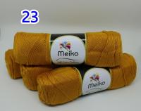 Meiko ไหมพรมคอตตอน 4 Ply (สีพระ 4 ม้วน)