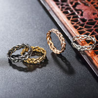 Vintage Stainless Steel ided Celtics Knot Rings Men ashion Couple Simple Silver ColorGold Ring Jewelry Gift Wholesale