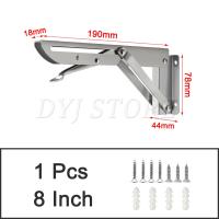 ที่ค้ำสแตนเลสชั้นวางพับได้หนักการพับแบบยึดผนังบานพับโต๊ะสำหรับห้องครัวคาราวานแพ็ค1/2/4