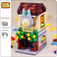 LOZ 1631 City Street Food Shop Store Totoro Restaurant Animal Architecture Mini Blocks Bricks Building Toy for Children no Box