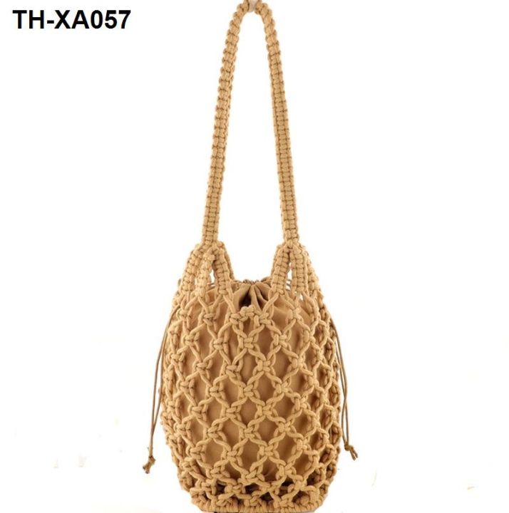 the-new-copper-buckle-straw-bales-hand-tied-leisure-female-bag-nets-beach-inside-the