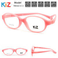 ?KIZ แว่นตาเด็ก สำหรับเด็ก 8-11 ขวบ รุ่น TR960-C13 เต็มกรอบสีชมพู พาสเทล ?ใส่ได้ทั้งหญิง-ชาย (บริการตัดเลนส์สายตาราคาถูก)