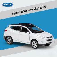 WELLY Diecast 1:36ดึงกลับรถ Hyundai Tucson IX35จำลองคลาสสิกรถโลหะผสมโลหะของเล่นรถสำหรับของขวัญเด็ก Collection