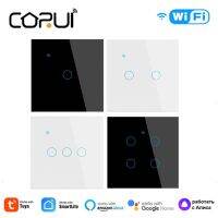 CORUI WIFI 1/2/3/4 Gang Tuya Eu/us สมาร์ทโฮมสวิตช์สมาร์ททัชมาตรฐานสำหรับชีวิตอัจฉริยะ Alice Alexa Google Home