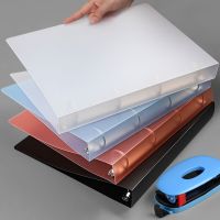 2/4Holes Color PP Matte Transparent A4  Loose-Leaf Notebook Case Inner Page Notebook Shell Office School Supplies Accessories Note Books Pads