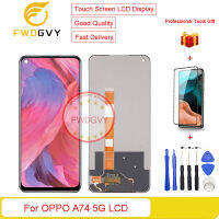 FWDGVY 6.5 "หน้าจอด้านหน้าดั้งเดิมสำหรับ OPPO A74จอ LCD CPH2197แสดงผล CPH2263 + ฟรีเครื่องมือซ่อม + 1ชิ้นกระจกเทมเปอร์