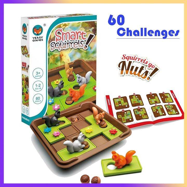 Smart Squirrels 60 Challenges Squirrels Go Nuts Fun Sliding Puzzle