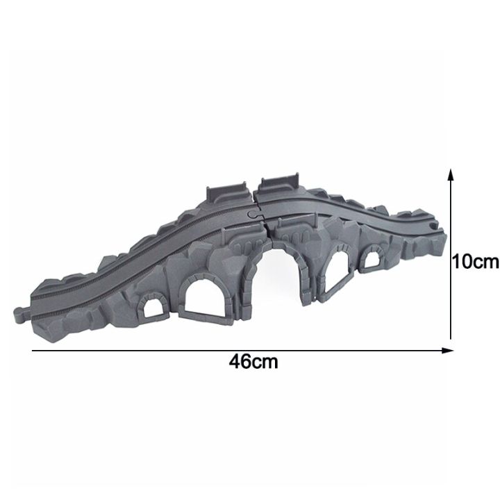 รางรถไฟไม้ของเล่นป้ายถนนสำหรับของขวัญสำหรับเด็กรางสะพานอุปกรณ์เสริมสำหรับรางรถไฟ-biro