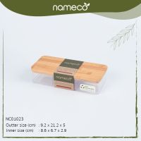 [คุณภาพดี]  NAMECO รุ่น NC01023 ECO FRIENDLY กล่องเก็บอุปกรณ์พร้อมฝาไม้ พลาสติกเป็นมิตรกับสิ่งแวดล้อม 1404679