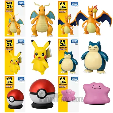 Genuine Anime Toy Boxed Pokemon Figures Kawaii Pikachu Snorlax Bulbasaur  Eevee sleeping position Model For kid Birthday Gifts