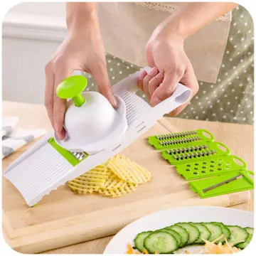 Konco Multipurpose Vegetable Slicer,Adjustable Slicer Cutter Fruit Potato  Peeler Carrot Grater Kitchen Accessories