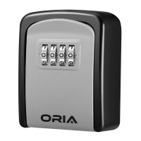 「Huahua grocery」 ORIA Password Key Box Decoration Key Code Box Key Storage Lock Box Wall Mounted Password Box Outdoor Key Safe Lock Box สีเทา