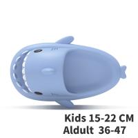 (ETX)ETX2023new Shark Slippers for Man/Women Summer Beach Slides Anti-Skid Couple Outdoor Indoor Shoes Cute Cartoon Parent Kids Slipper