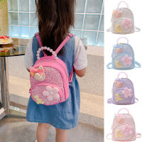 New Childrens Sequin Bag Western Princess Pearl Bear Accessories Backpack Kindergarten Cute Girl Casual Backpack 4-6y