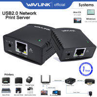 Wavlink USB ปรินท์เซิฟเวอร์เครือข่าย2.0เซิร์ฟเวอร์การแชร์การพิมพ์ LAN สำหรับเครื่องพิมพ์ USB โปรโตคอลการพิมพ์ LPR 10/100Mbps อะแดปเตอร์ปรินท์เซิฟเวอร์คอมพิวเตอร์สำหรับ Windows 7/8/8 1/XP/10/11/Vista, MacOS 10.7หรือโตกว่า