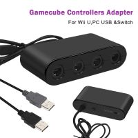 [Enjoy the small store] 4พอร์ต Game Converter สำหรับ GameCube GC Controllers USB Adapter Converter สำหรับ Nintend Switch GC/Wiiu/PC เกมคอนโซล