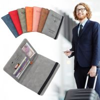 เคสผ้าคลุมเวลาเดินทางกระเป๋าสตางค์ RFID สำหรับซองใส่หนังสือเดินทางกระเป๋าหนังสือเดินทางที่ใส่เอกสารกระเป๋าใส่บัตรเครดิตแบบบางเฉียบแบบพกพา DKN422564