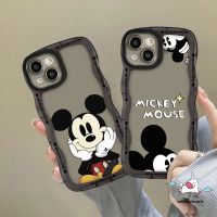 เคสโทรศัพท์มือถือ นิ่ม ลายการ์ตูนมิกกี้เมาส์น่ารัก ขอบหยัก สําหรับ iPhone 14 13 12 6 6s 8 7 14Plus XR X XS 2020