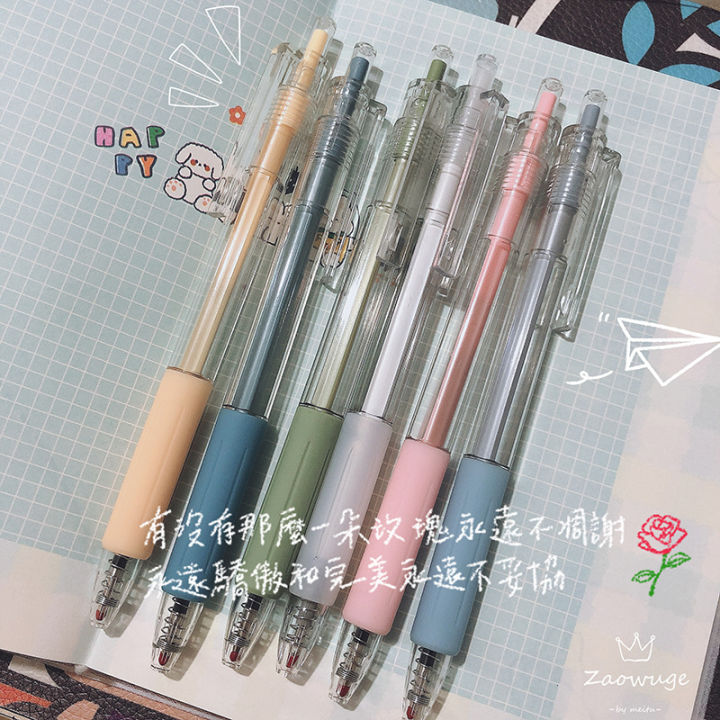 ins-6-colors-ปากกาเจลแบบกด-สไตล์เกาหลี