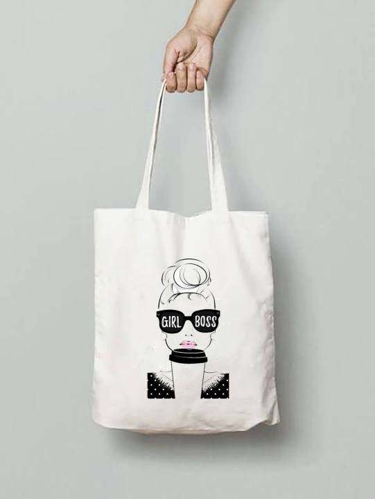 Tote Bags Manila Ladies Art 9 Canvas Tote Bag / Size 13.5in x 16in