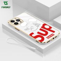 6D เคสโทรศัพท์ชุบมิกกี้ Supreme สุดหรู + โซ่นิ่ม TPU ด้านหลังเคสสำหรับ Realme Narzo 20 Narzo 30A Realme Narzo 50i นายก Realme Narzo 50A นายก OPPO F5 F7 F9 F11โปร