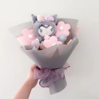 Kuromi Cinnamoroll Kt ของเล่นตุ๊กตาแมวยัดนุ่นการ์ตูนของฉันทำนองเพลง Kt ช่อดอกไม้ Sanrio วันวาเลนไทน์ของขวัญจบการศึกษาคริสต์มาส