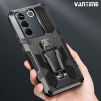 Vantime สำหรับ Vivo V27e / Vivo V27 5G คลิปหนีบเข็มขัดขาตั้งเกราะกันกระแทกแบบ Heavy Duty Full Body Protection Case