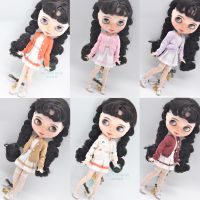 1pcs Blyth Doll Clothes fashion sweater three-piece Cardigan skirt for 28-30cm Azone OB22 OB24 doll accessories