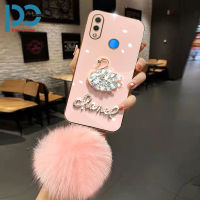 สำหรับ Huawei Nova3 Nova Nova6 3i SE Nova 7i Nova7 SE Nova 5T แฟชั่นหรูหราเปลือก TPU นุ่ม6D รูปหงส์สวยงามฝาครอบหลังกล้องแม่นยำเคสโทรศัพท์รูกล้อง