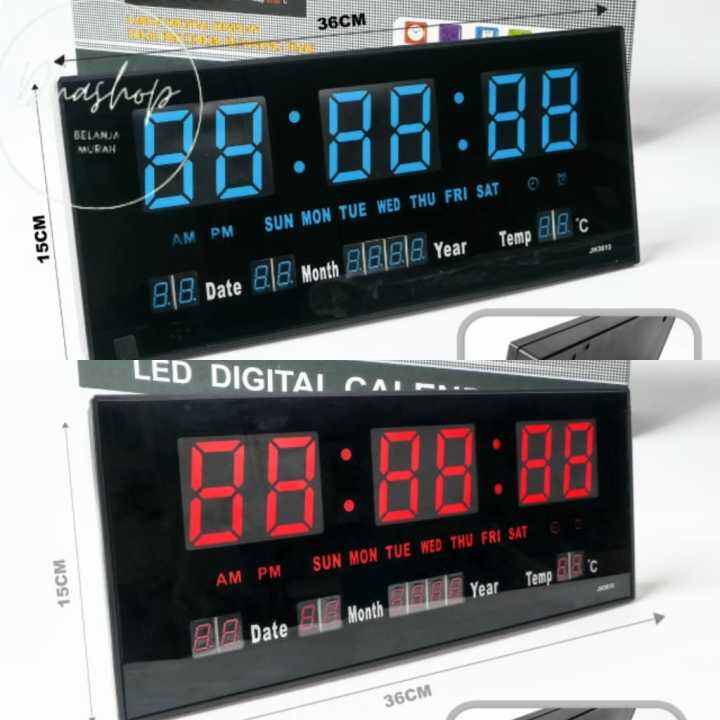 Jam Dinding Digital LED Meja LED Clock JH3615 Lazada Indonesia