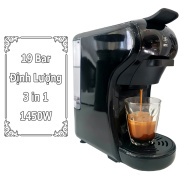 Máy pha cà phê CF03 áp suất 19 bar siêu nhỏ gọn, 3 trong 1 pha Espresso thumbnail