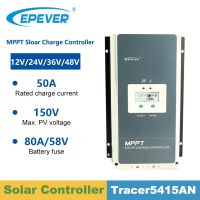 EPever MPPT 50A 12V 24V 36V 48V Solar Charge Controller Max 150V PV Input Common Negative Grounding Tracer5415AN Solar Charger