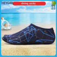 HEYGIRL Unisex ปะการังรองเท้าแตะพิมพ์ลายว่ายน้ำรองเท้าแตะชายหาดถุงเท้าดำน้ำน้ำพื้นเรียบถุงเท้าดำน้ำดูปะการัง