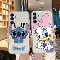 for Samsung Galaxy M23 M33 5G Phone Case Silicone Soft Transparent Clear Back Cover Mickey Minnie Mouse Daisy Donald Duck Stitch Phone Cases