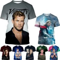 2023 NEWChris Hemsworth ผู้ชายผู้หญิง3D พิมพ์เสื้อยืดแฟชั่นแขนสั้น Tshirt