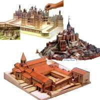 Cathedral Castle Architecture Series LInstant R Hand-Painted Paper Model DIY Handmade Toy