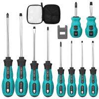 【LZ】❀✧  Heavy Duty Magnetic Screwdriver Set Chave de fenda plana para móveis eletrônicos Cross Head Metric 10pcs