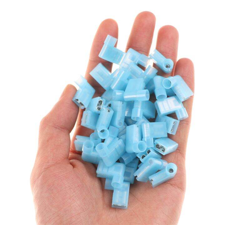 40pcs Crimp Connector for Terminals 90 Degree Insulated Female Spade