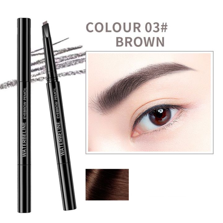 Eyebrow Pencil 2 IN 1 Double-headed Waterbeline Waterproof Eyebrow ...