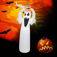 LED Inflatable Halloween Lights Props Inflatable Model 1.8 เมตรส่องสว่างผีผีน้อยถือฟักทองตกแต่ง