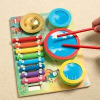 Kids Musical Xylophone Montessori Baby Musical Toys Wooden Percussion Instruments Drum Set Learning Educational Toys For Toddler