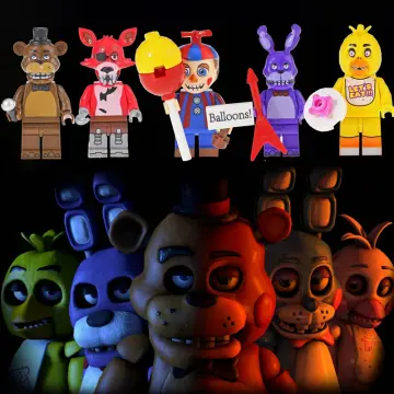 Five Nights Building Blocks Fnaf Bonnie Foxy Freddychica Bear